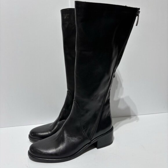 Emanuele Crasto Women’s Black Leather Knee High Boots, Size EUR 39, US 8 M - Picture 5 of 6
